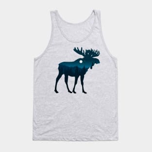 Night Forest Moose Tank Top